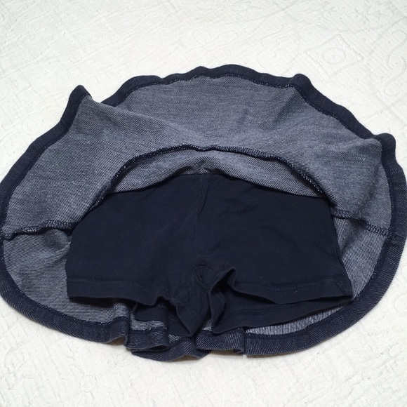 2T (5/$20) Denim-Look Stretch Cotton Skorts - Picture 2 of 5